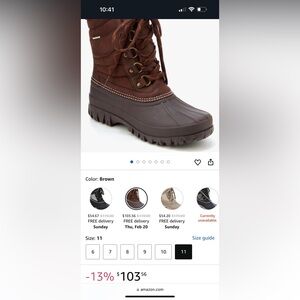 Jambu Women's Casey Waterproof Mid Calf Boot Size 11